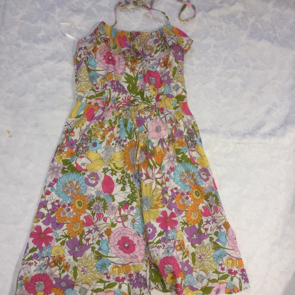 Liberty of London strong halter floral dress s